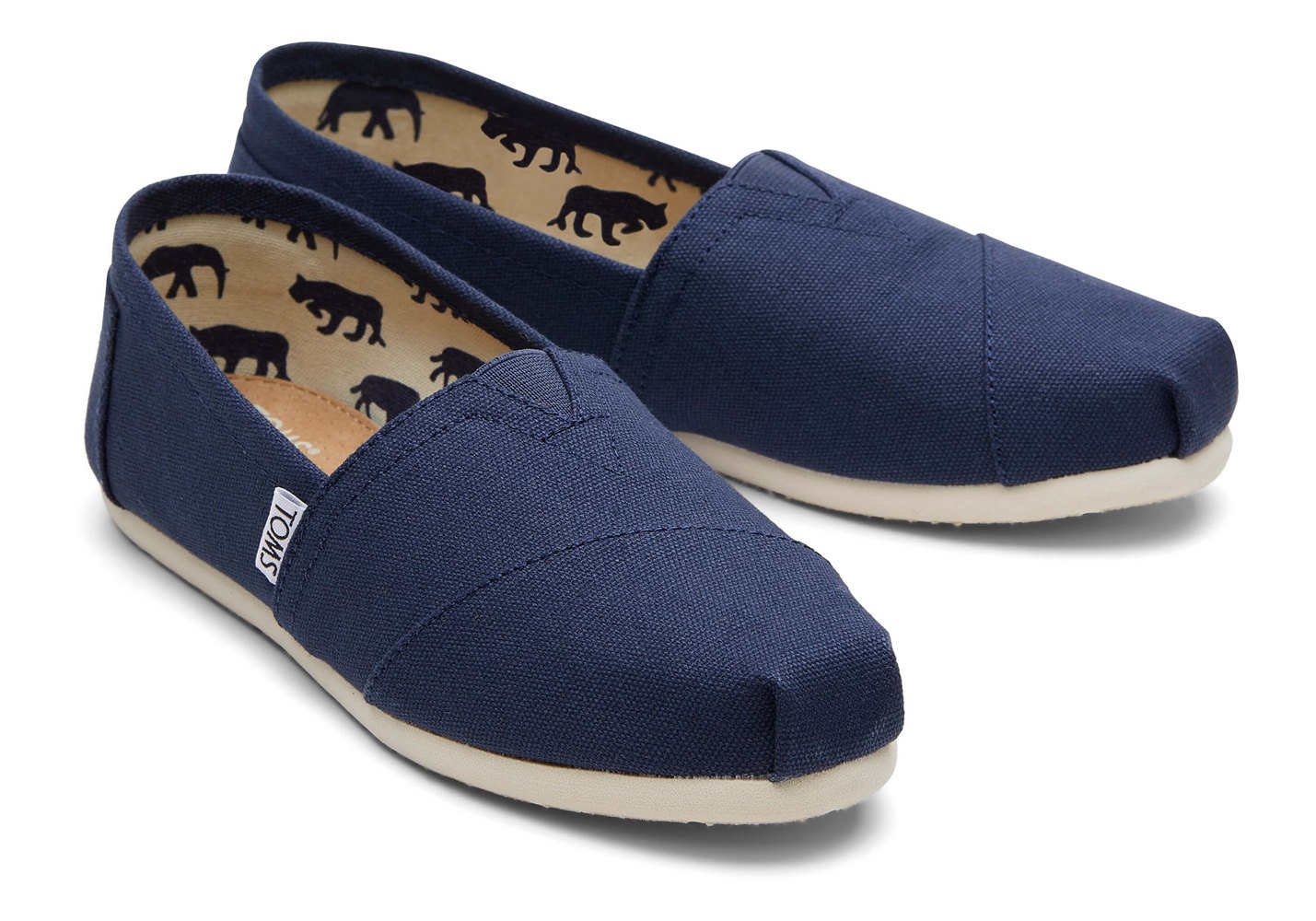 Toms Espadryle Damskie Granatowe - Alpargata Płócienne - 73AKVGSLR